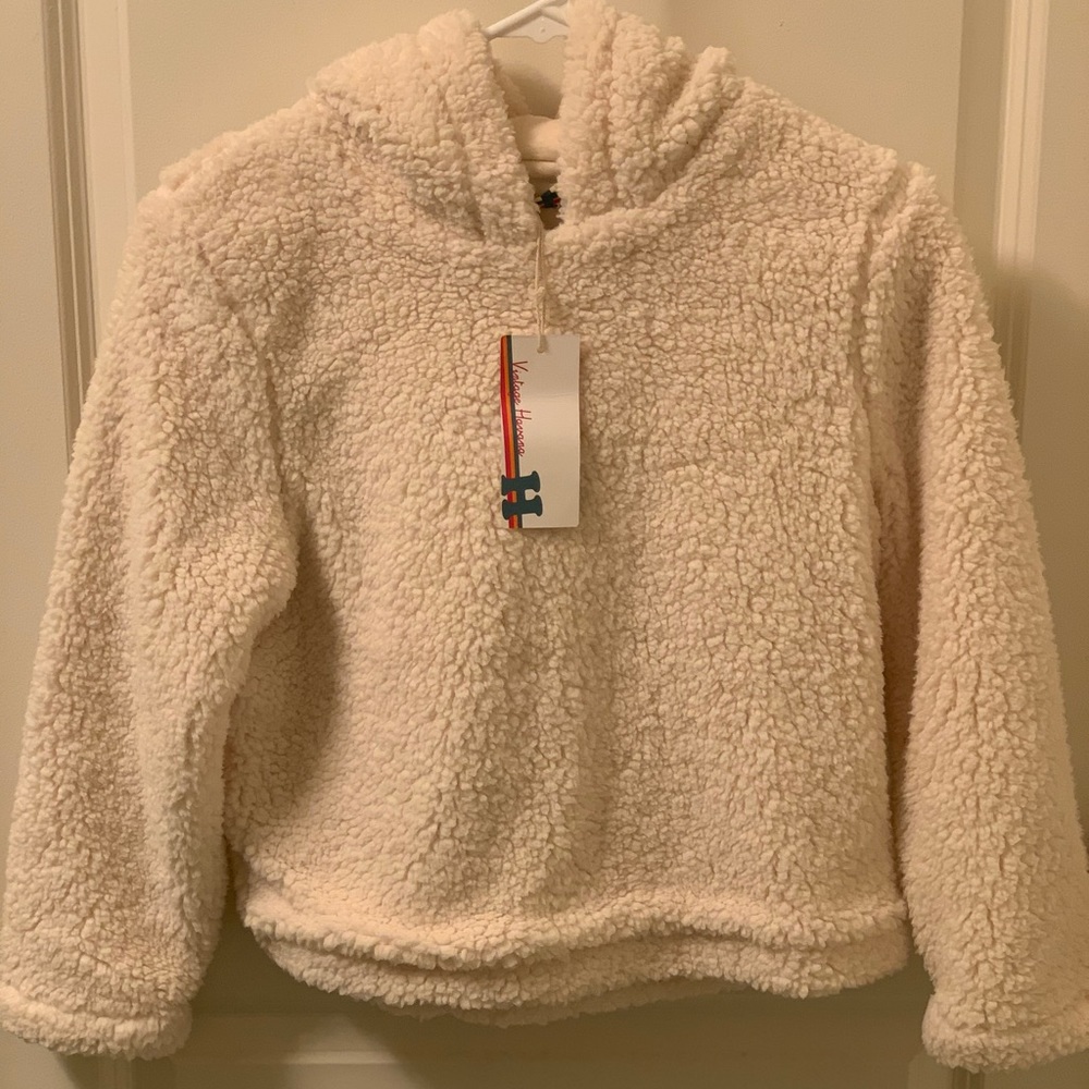 New Vintage Havana Faux Sherpa Hoodie - Kid - SZ M